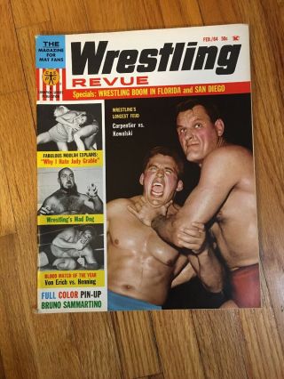 Feb 1964 Wrestling Revue - Bruno Sammartino Color Poster