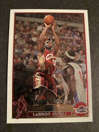 2003 - 2004 Topps Chrome Lebron James Rookie Card Clevelandcavaliers 111 Lalakers