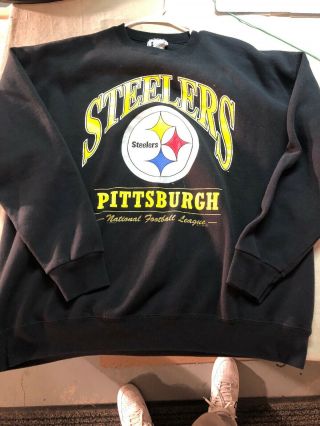 Vintage Lee Sports Pittsburgh Steelers Crew Neck Sweatshirt,  Xxl