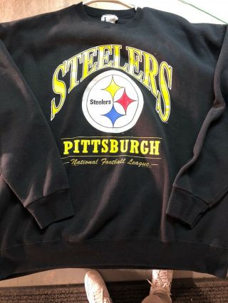 Vintage Lee Sports Pittsburgh Steelers Crew Neck Sweatshirt,  XXL 2