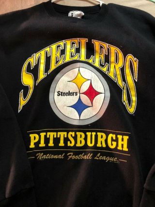 Vintage Lee Sports Pittsburgh Steelers Crew Neck Sweatshirt,  XXL 3