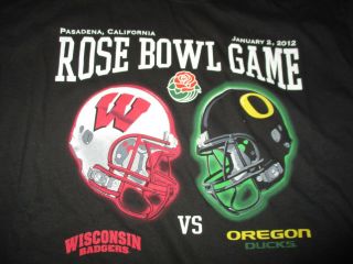 Wisconsin Badgers Vs Oregon Ducks 2012 Rose Bowl Game (lg) T - Shirt
