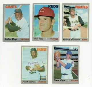 1970 Topps Baseball Complete Set 1 - 720 Thurman Munson Rookie Nolan Ryan