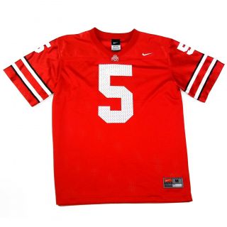 Nike Team Ohio State Buckeyes 5 Youth Size M Screened Football Home Jersey