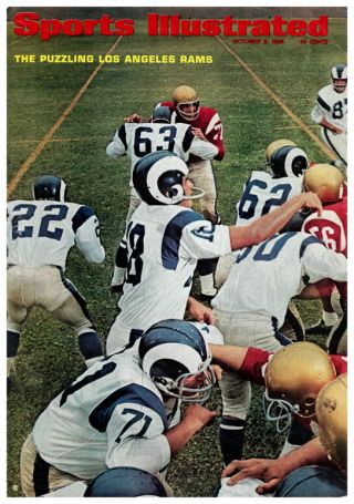 October 3,  1966 Roman Gabriel L.  A.  Los Angeles Rams Sports Illustrated No Label