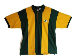 Vintage Green Bay Packers Polo Shirt Size Xl
