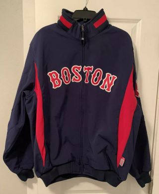 Boston Red Sox Majestic Therma Base Navy Full Zip Jacket Adult Xl