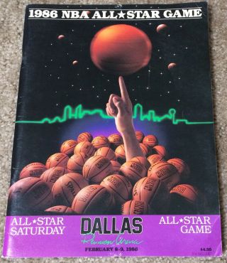 1986 Nba All Star Game Program Dallas
