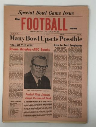 1969 The Football News 12/31/1969 Roone Arledge Abc