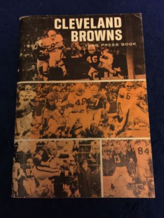 1966 Cleveland Browns Media Guide Yearbook Press Book Program Nfl Football Ad