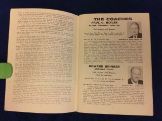 1966 CLEVELAND BROWNS MEDIA GUIDE Yearbook Press Book Program NFL Football AD 3