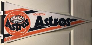 Houston Astros Full Size Circa 1970 - 80s Astrodome Logo Vintage Baseball Pennant