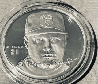 Roger Clemens.  999 Highland 1 Oz Silver Coin Solid Silver Coin
