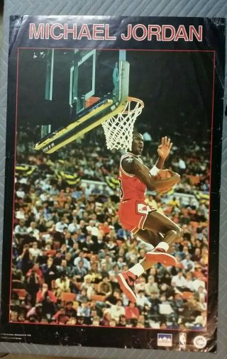 Vintage Michael Jordan 1987 Starline Poster: 34.  5×22.  5