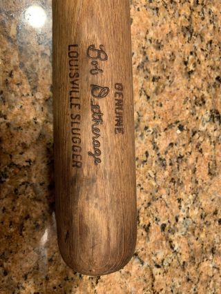 Vintage Louisville Slugger H&b Wood Baseball Bat 34” Bob Detherage Game Bat