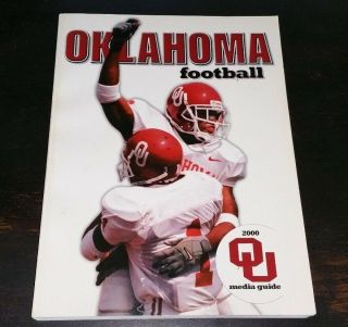 Oklahoma University Sooners 2000 Media Guide National Championship Year Rare