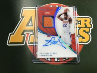 2018 - 19 Panini Immaculate Deandre Ayton Number Rookie Patch Auto Nrpa 03/22 Ssp