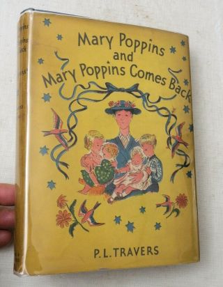 1946,  Mary Poppins And Mary Poppins Comes Back By Pl Travers,  Hbw/dj Color Illus