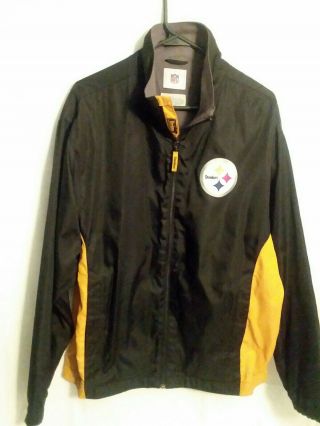 Pittsburgh Steelers Full Zip Sidelines Spring Jacket Mens Size L Nfl Vintage 90s