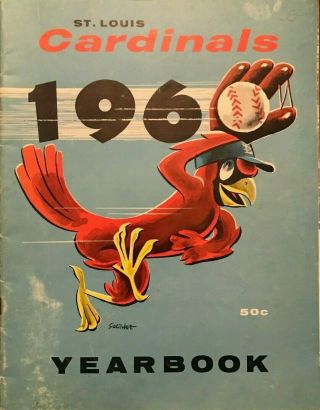 1960 St/ Louis Cardinals Official Yearbook Stan Musial,
