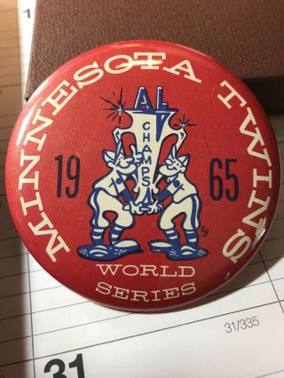 1965 Minnesota Twins World Series Al Champs Button Pin
