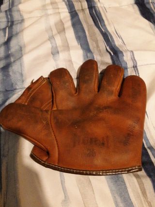 Antique Vintage Baseball Glove Mitt Hutch Built 28 2