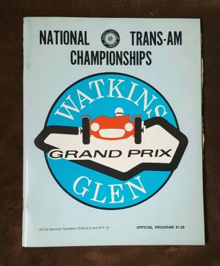 Watkins Glen Racing Program - 1970 National Trans - Am Championships