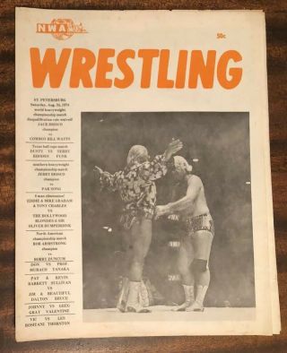 1974 Nwa Wrestling Dusty Rhodes Terry Funk Jack Brisco Cowboy Bill Watts Hof