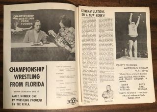 1974 NWA WRESTLING DUSTY RHODES TERRY FUNK JACK BRISCO COWBOY BILL WATTS HOF 3