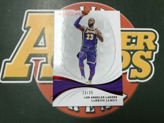 2018 - 19 Panini Immaculate Lebron James Red Parallel 23/25 = 1/1? Number Rare Ssp