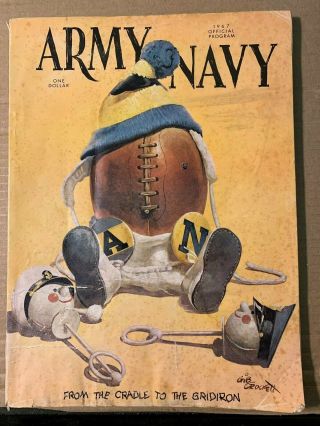 1967 Army Black Knights Vs Navy Midshipmen Official Football Program Good Condit