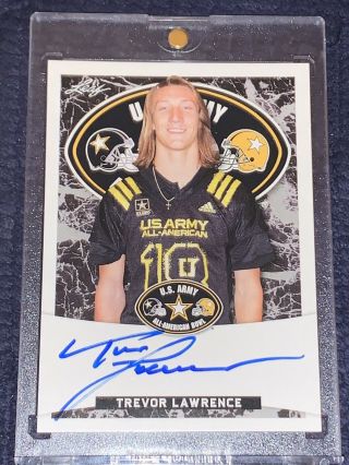 Trevor Lawrence 2018 Leaf Us Army All - American Tour White Autograph Ssp