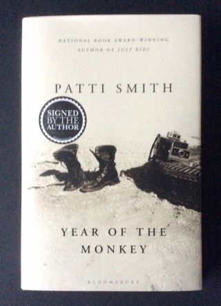 Patti Smith Signed Year Of The Monkey Hardback 1st Edition Autograph Book