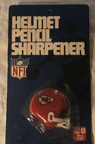 1970s Kansas City Chiefs Gumball Mini Helmet Pencil Sharpener.  Nos