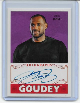 2016 Upper Deck Goodwin Champions Lebron James Goudey Auto Signature On Card Ssp