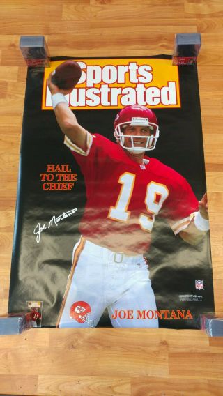 Vintage Sports Illustrated Joe Montana Kansas City Chiefs Poster