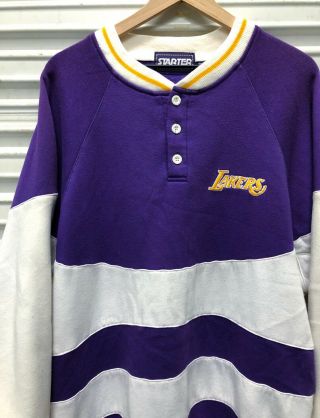 Vintage 90s Starter Lakers Long Sleeve Nbd Xl La Los Angeles