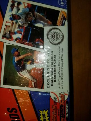1993 Topps Baseball Cards Colorado Rockies Inaugural Complete Factory set 2