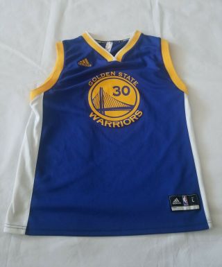 Kids Adidas Nba Steph Curry Golden State Warriors Jersey - Youth Large