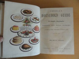 1880 Household Guide Domestic Economy 2 Vols Illus Cookery Medicine Cassell