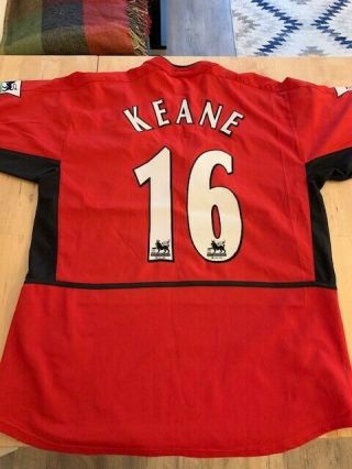 Manchester United Roy Keane 16 Jersey,  Size Large,  Worn Once