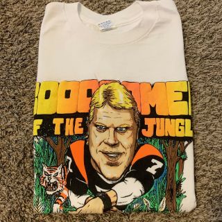 Vintage 80s Nfl Football Cincinnati Bengals Boomer Of The Jungle Shirt Sz Medium