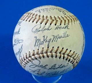 1969 Vintage Ny Yankees Stamped Autograph Souvenir Baseball Mickey Mantle