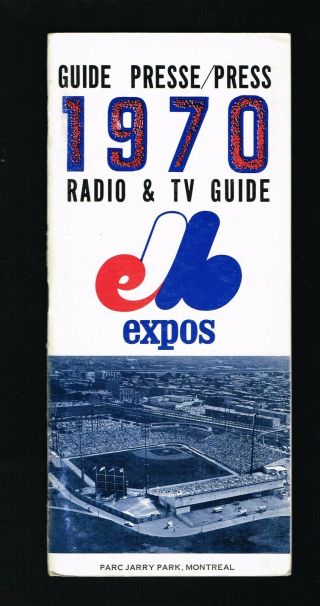 1970 Montreal Expos Mlb Baseball Media Press Guide 1st Year For Expos