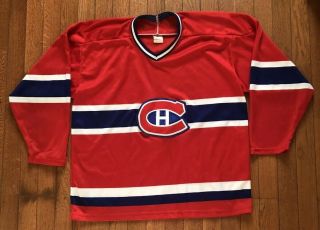 Vintage Montreal Canadiens Ccm Nhl Hockey Jersey Mens Size Xl Red Blue