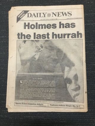 Muhammad Ali vs Larry Holmes - Boxing - 1980 York Daily News Newspaper 2