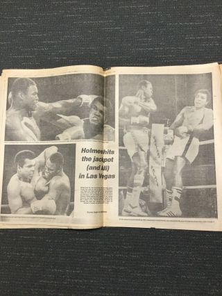 Muhammad Ali vs Larry Holmes - Boxing - 1980 York Daily News Newspaper 3