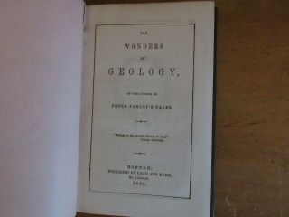 Old WONDERS OF GEOLOGY Book 1849 ROCK VOLCANO FOSSIL DINOSAUR EARTH SCIENCE WORK 3