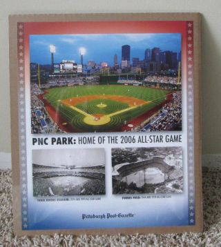 Rare Pittsburgh Pirates Poster Celebrating All - Star Games At All 3 Stadiums