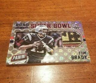 Tom Brady 1/1 Logo Patch Road To The Bowl Xlix Game Ball Patriots